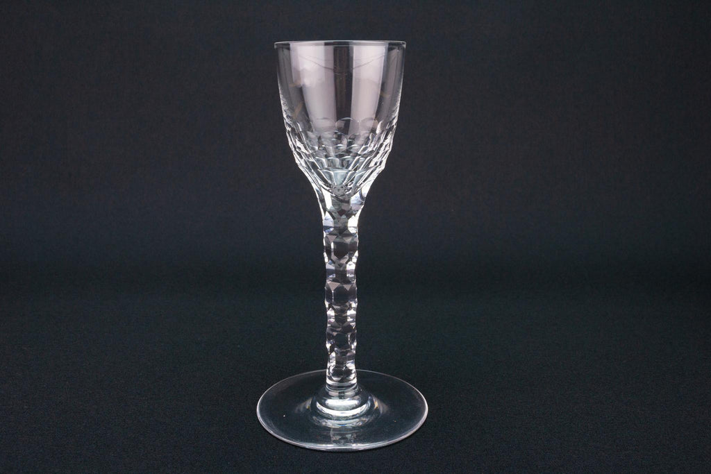 Tall Stem Cordial Glass, English Circa 1795