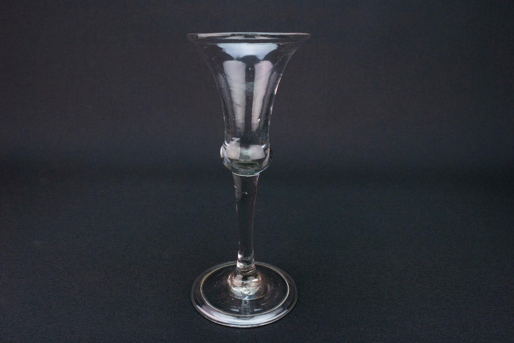 Beautiful Flute Wine Glass, English circa 1755