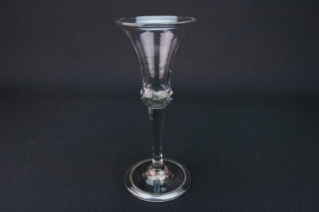 Beautiful Flute Wine Glass, English circa 1755