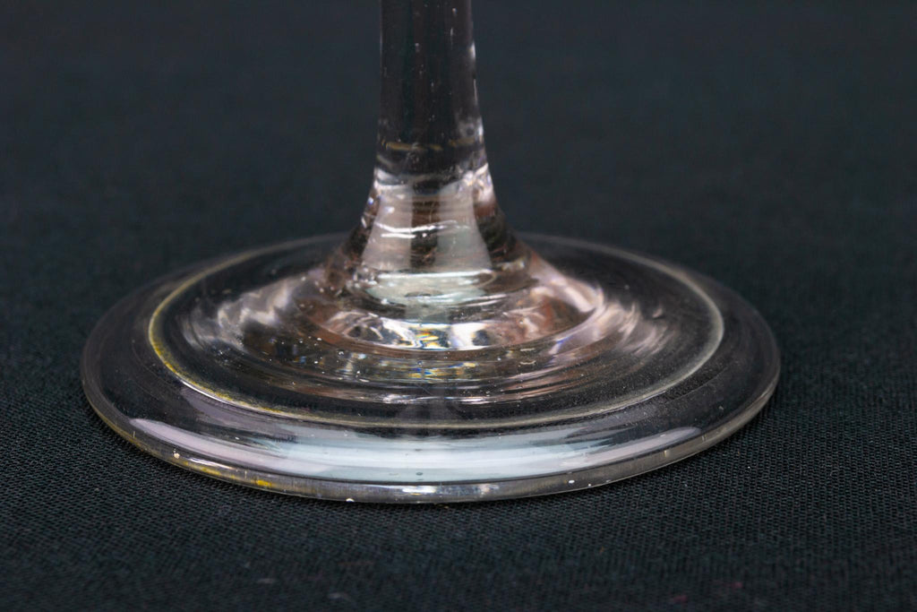 Beautiful Flute Wine Glass, English circa 1755