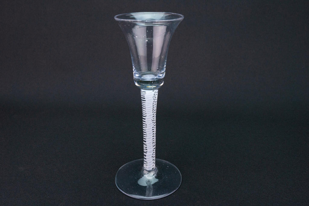 Wine Glass Flute on Air Twist Stem, English circa 1760