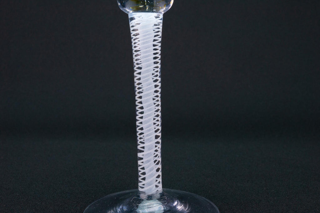 Wine Glass Flute on Air Twist Stem, English circa 1760