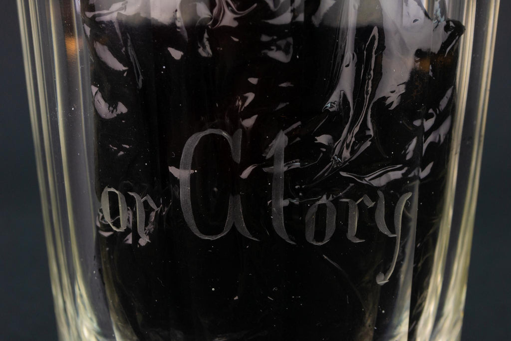 Death or Glory Dice Whisky Glass, English circa 1820