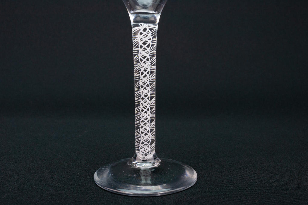 Engraved Small Wine Glass, English Circa 1770