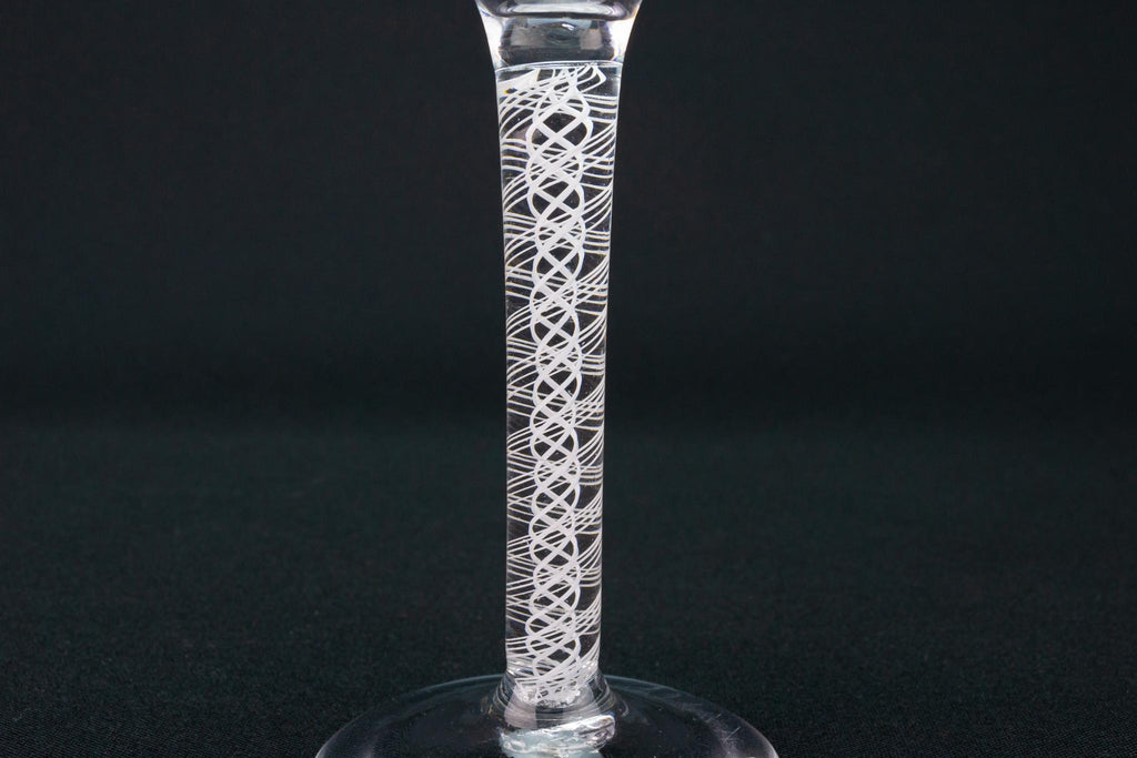 Engraved Small Wine Glass, English Circa 1770