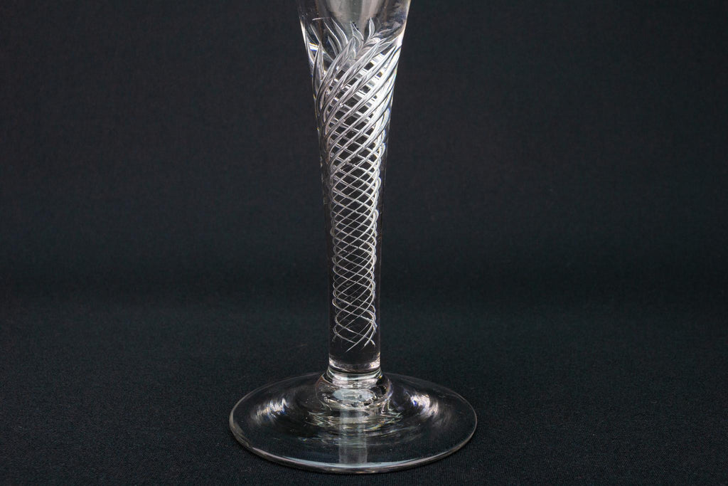 Jacobite Rose Wine Glass, English circa 1750