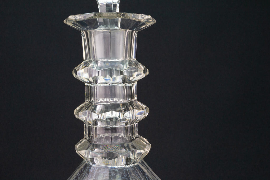 Large Cut Glass Decanter, English Circa 1820