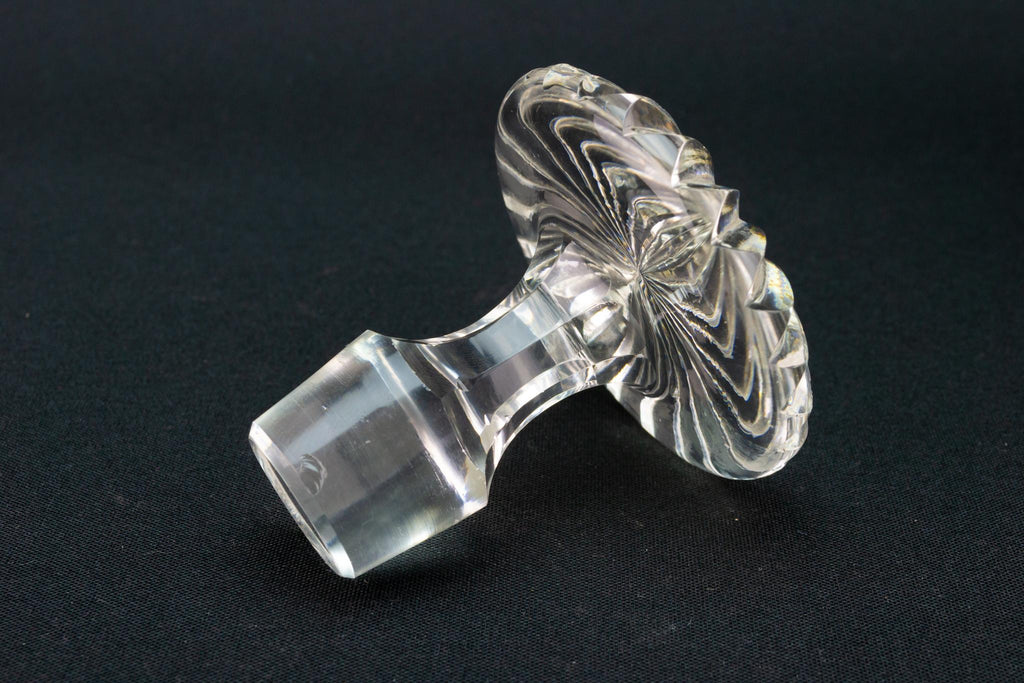 Large Cut Glass Decanter, English Circa 1820