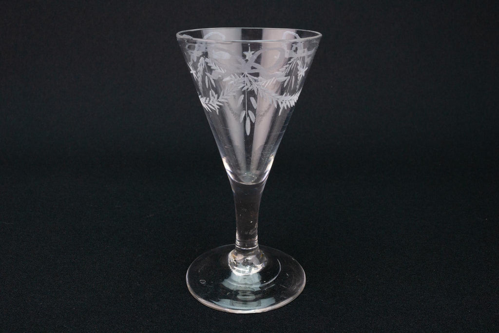 Engraved Port Glass, English circa 1780