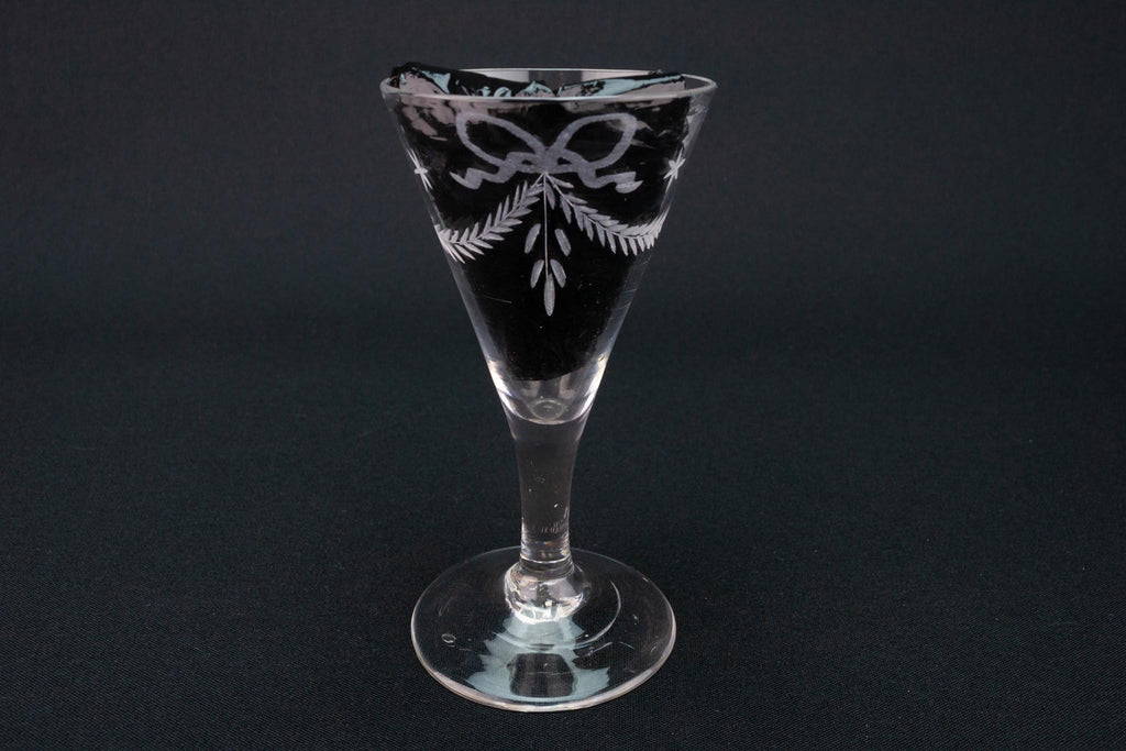 Engraved Port Glass, English circa 1780