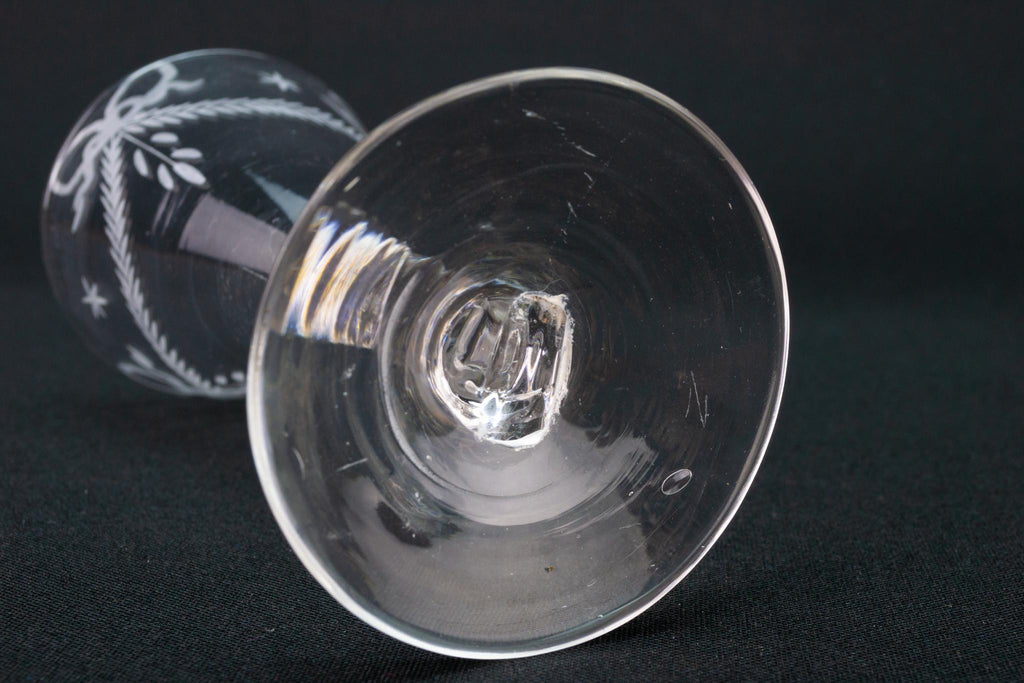 Engraved Port Glass, English circa 1780