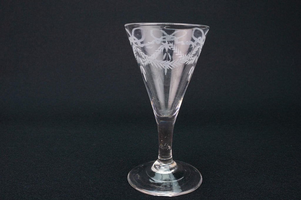 Engraved Port Glass, English circa 1780