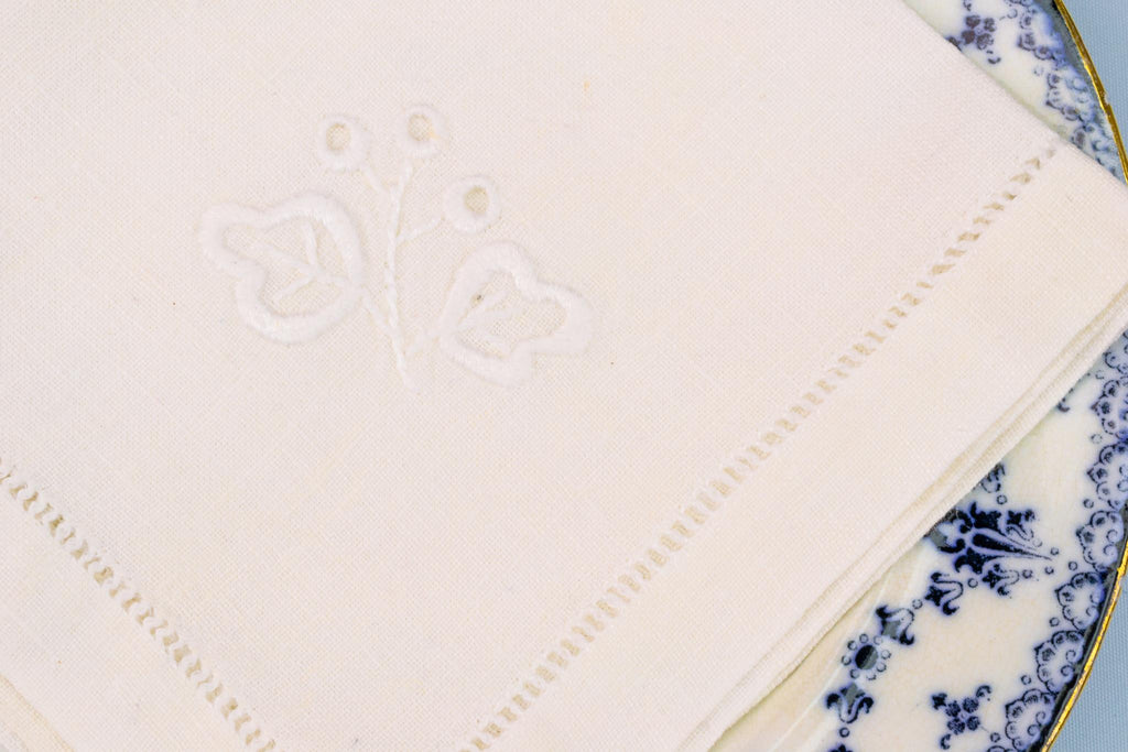 6 Linena Lunch Napkins, English circa 1910