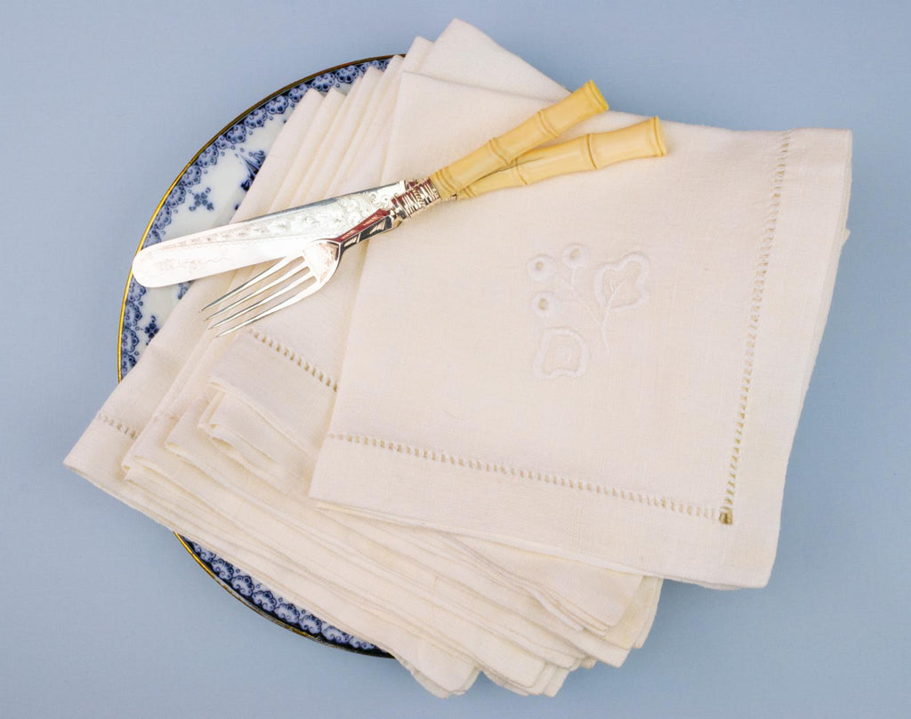 6 Linena Lunch Napkins, English circa 1910