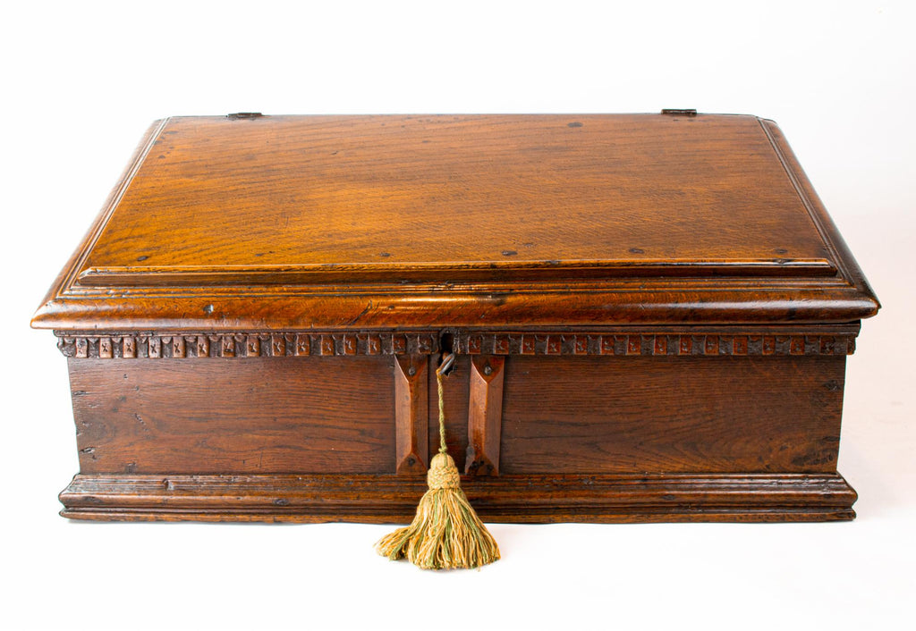 Large Oak Writing Box, English 17th Century