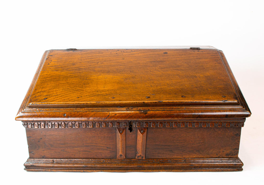 Large Oak Writing Box, English 17th Century