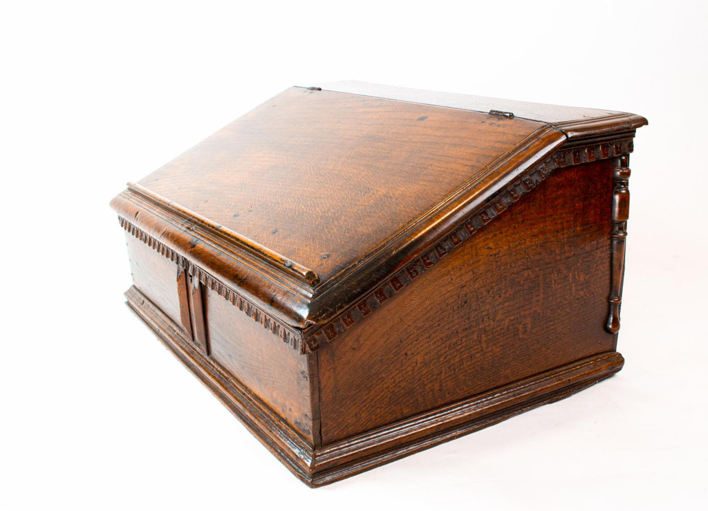 Large Oak Writing Box, English 17th Century