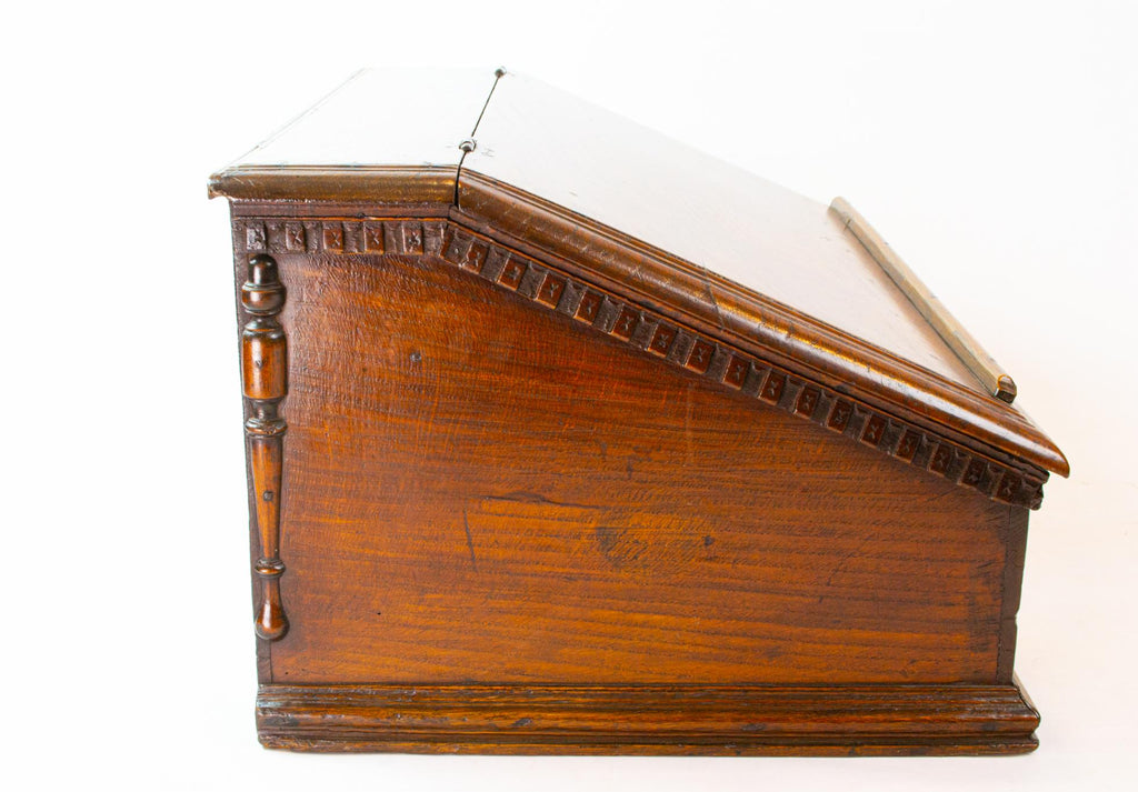 Large Oak Writing Box, English 17th Century