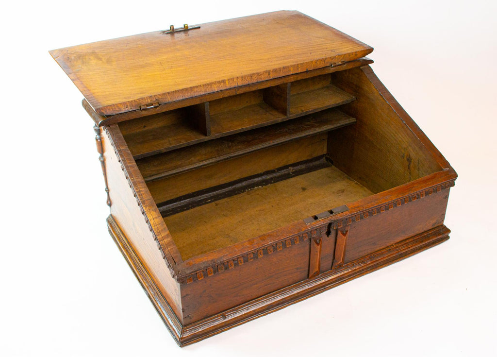 Large Oak Writing Box, English 17th Century