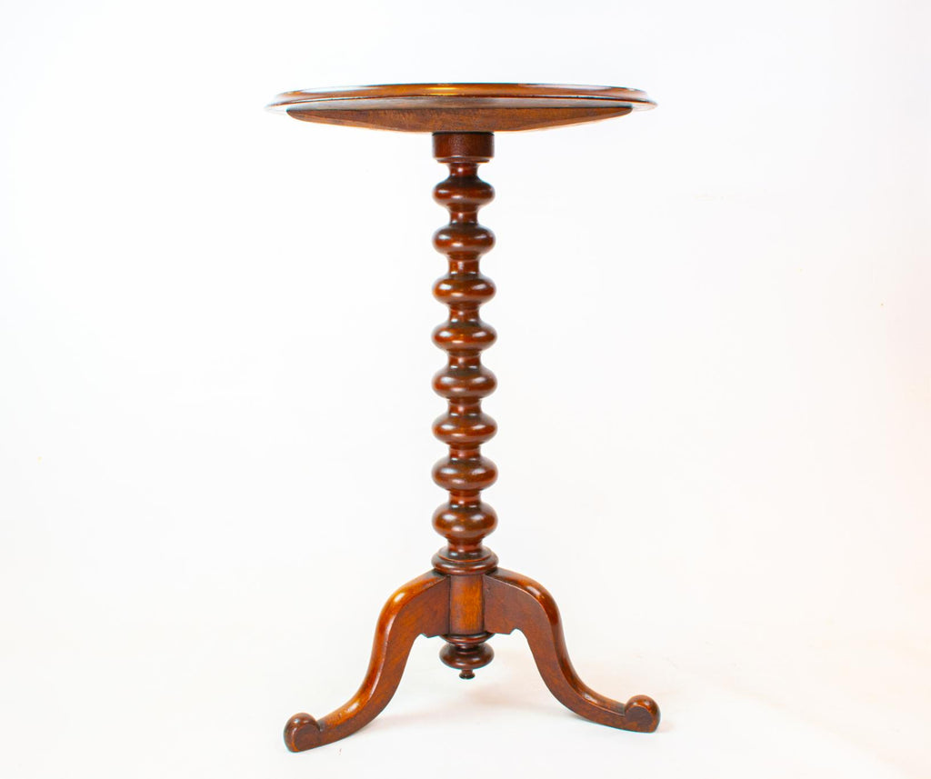Mahogany Bobbin Tripod Table, English circa 1860