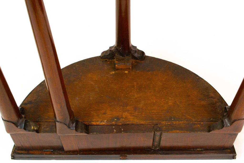 Mahogany Demilune Folding Table, English 18th Century