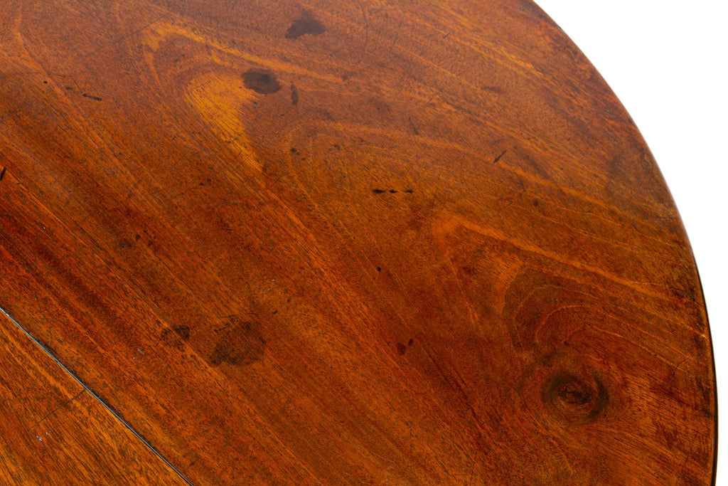 Mahogany Demilune Folding Table, English 18th Century