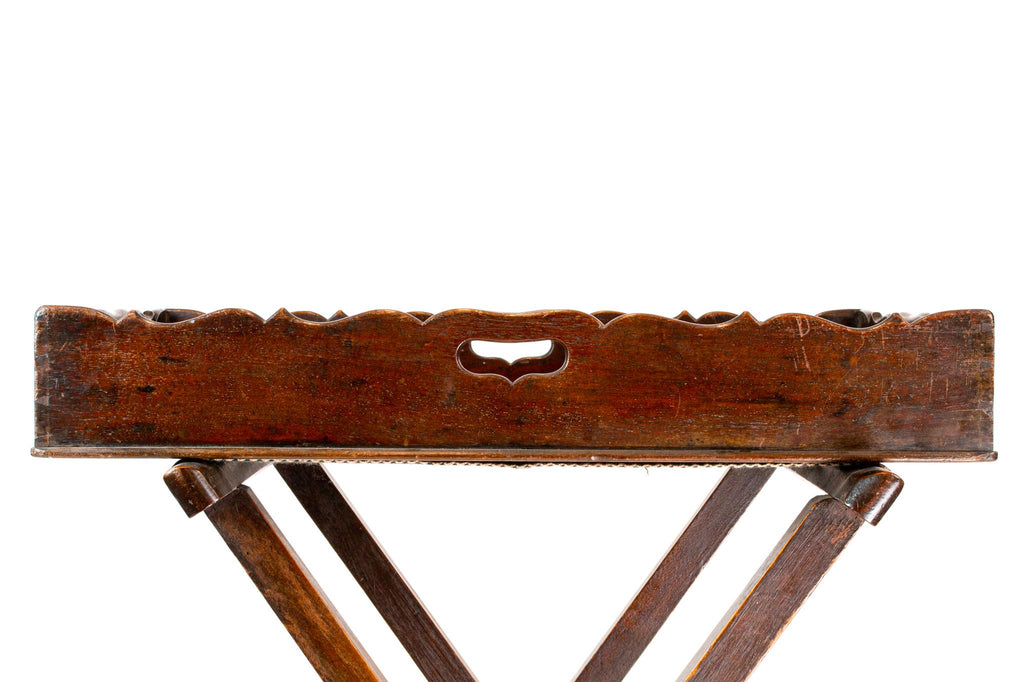 Mahogany Butlers Tray On Stand, English 18th Century