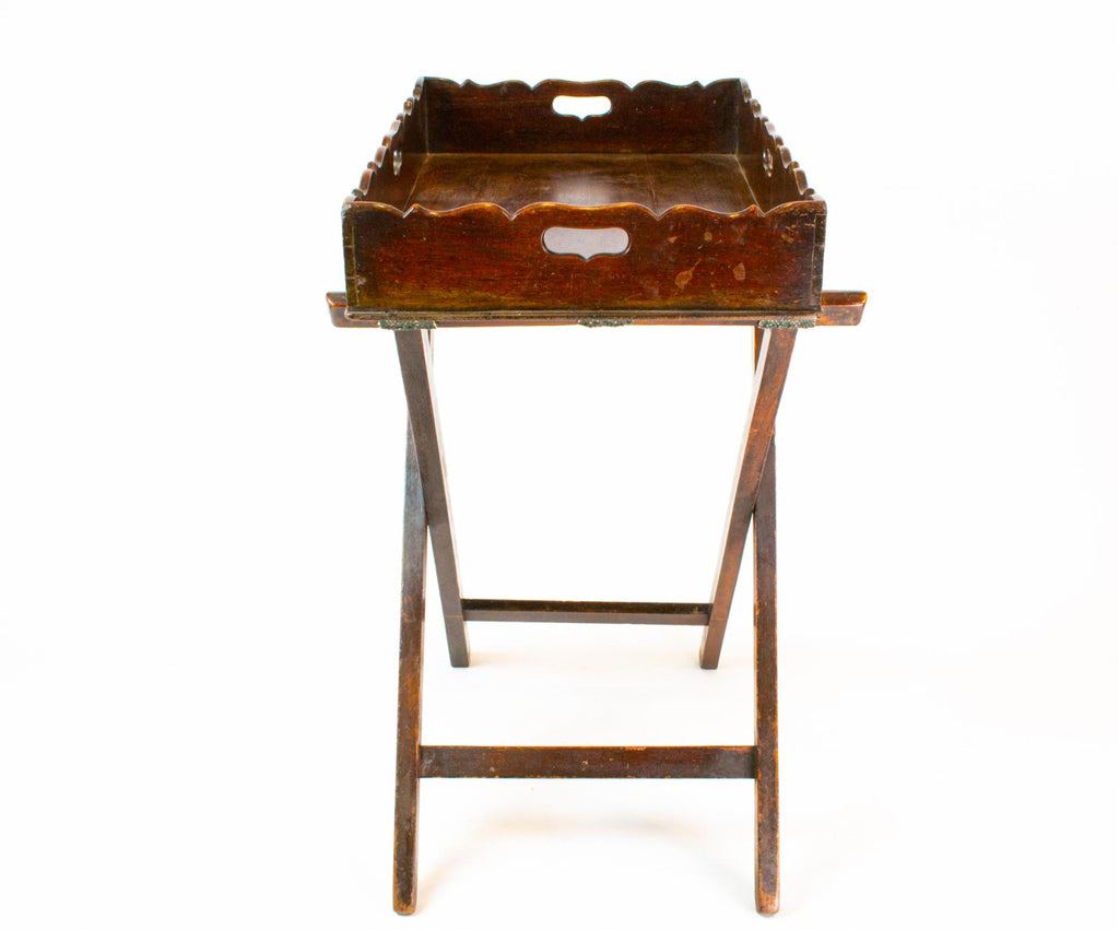 Mahogany Butlers Tray On Stand, English 18th Century