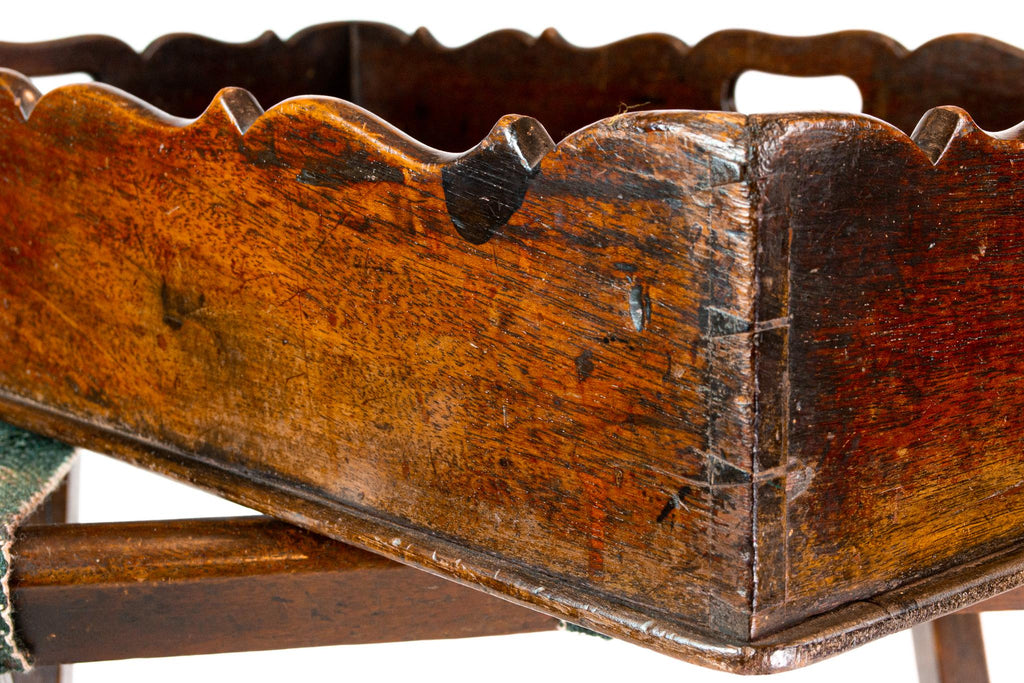 Mahogany Butlers Tray On Stand, English 18th Century