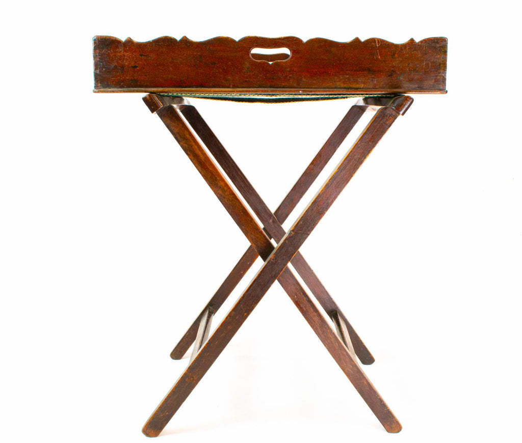 Mahogany Butlers Tray On Stand, English 18th Century