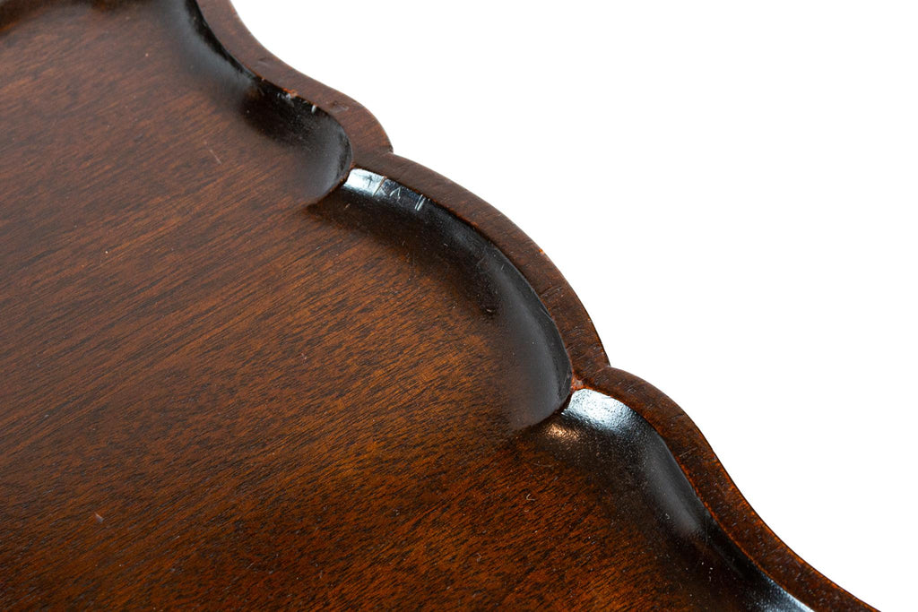 Solid Mahogany Serving Tray, English Circa 1900