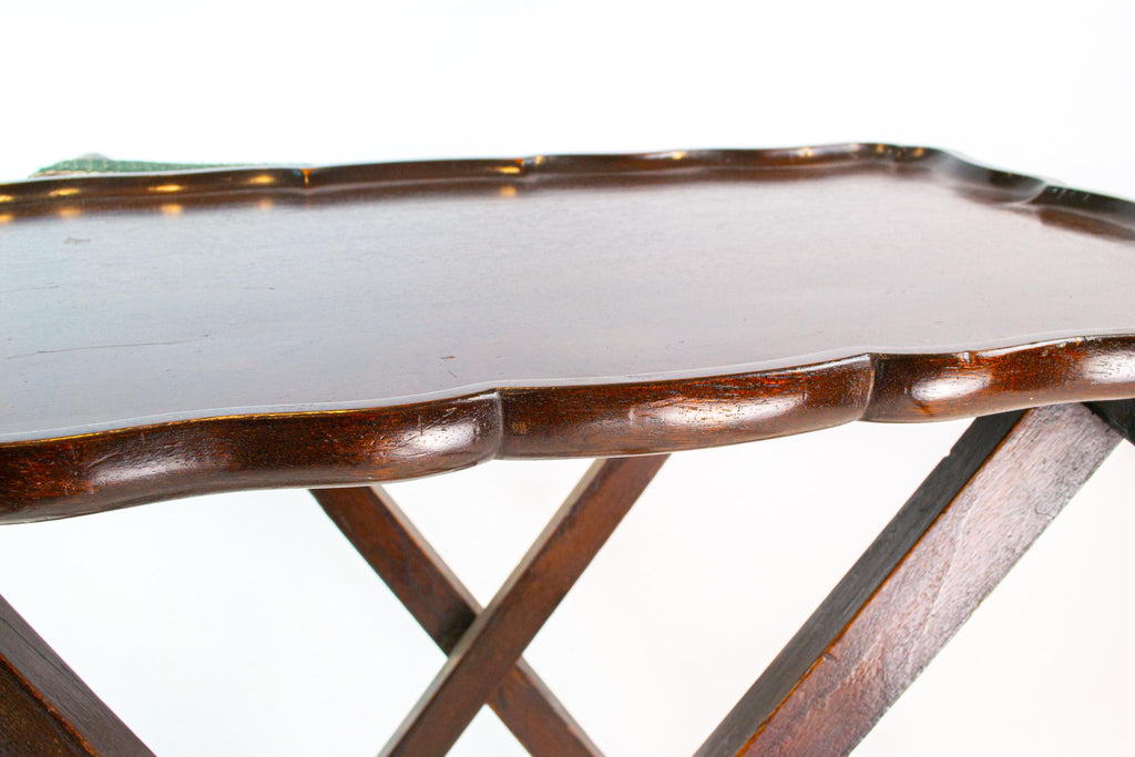 Solid Mahogany Serving Tray, English Circa 1900