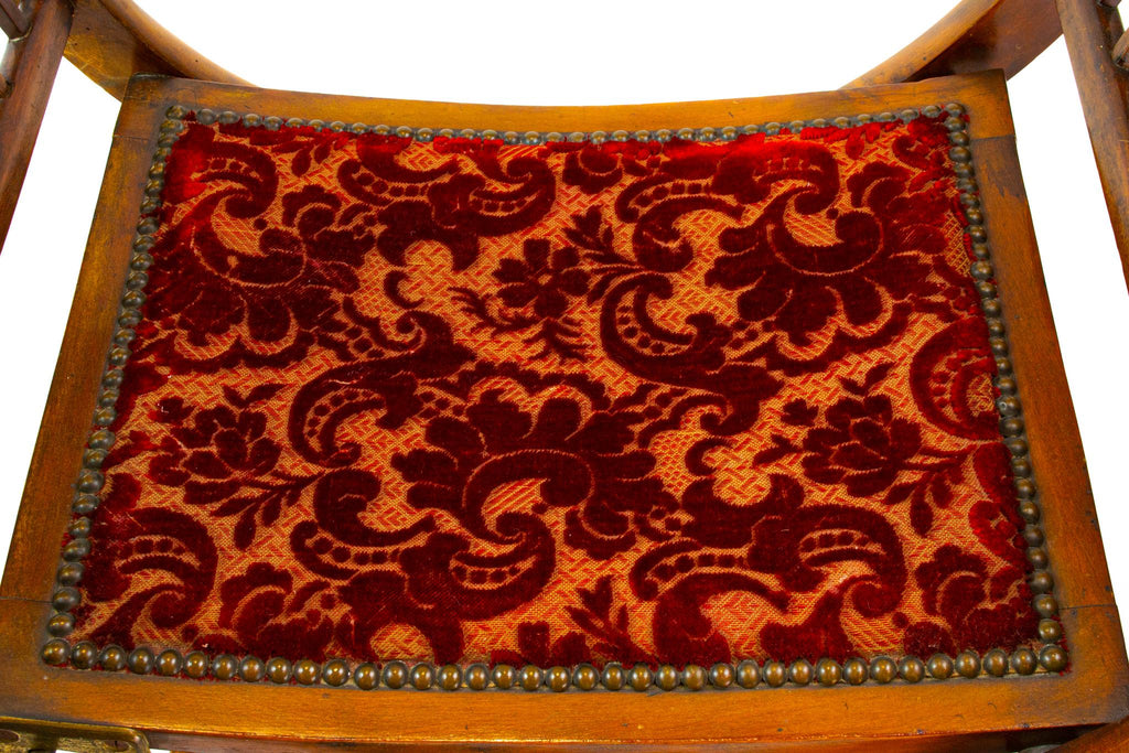 Folding Stool in Mahogany, English 1850s