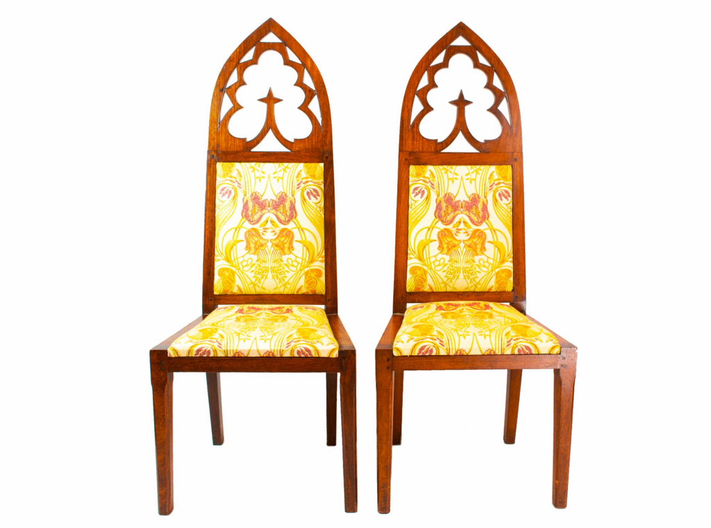 Two Gothic Revival Chairs, English 19th Century