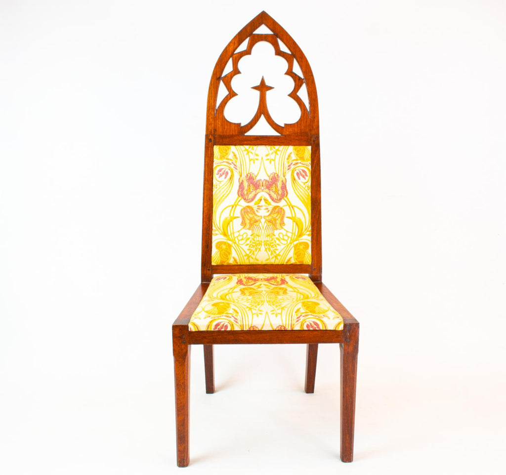 Two Gothic Revival Chairs, English 19th Century