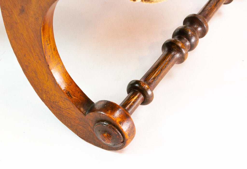 Small Green Walnut Chair, English 19th Century