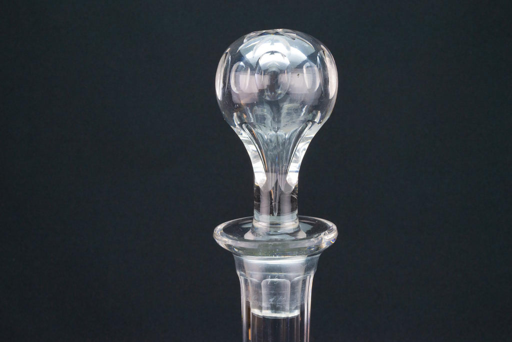 Cut Glass Glass Victorian Decanter, English Circa 1900