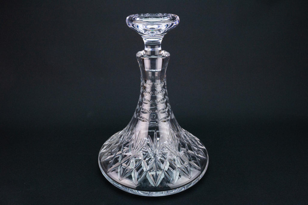 Ship Decanter in Cut Glass