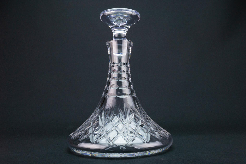 Ship Decanter in Cut Glass