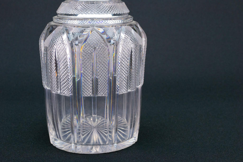 Small Cut Glass Decanter, English Circa 1800