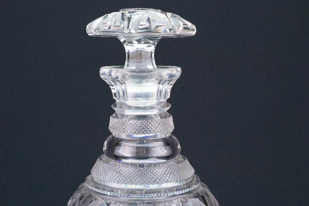 Small Cut Glass Decanter, English Circa 1800