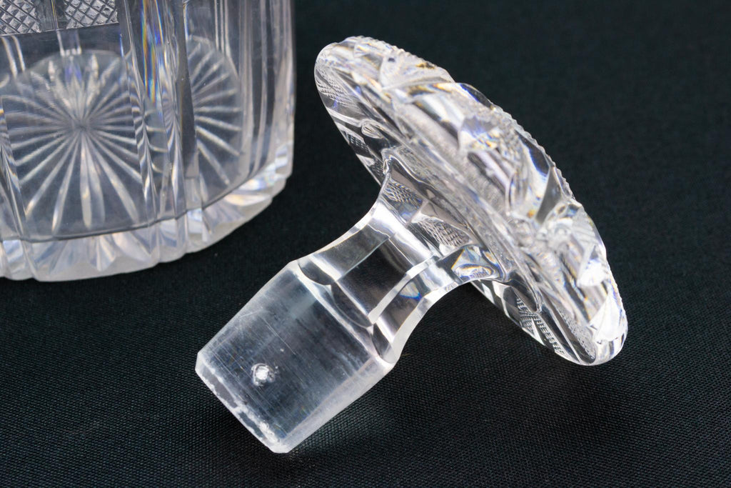 Small Cut Glass Decanter, English Circa 1800