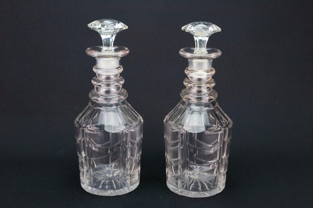 Two Port and Sherry Decanters, English Circa 1830