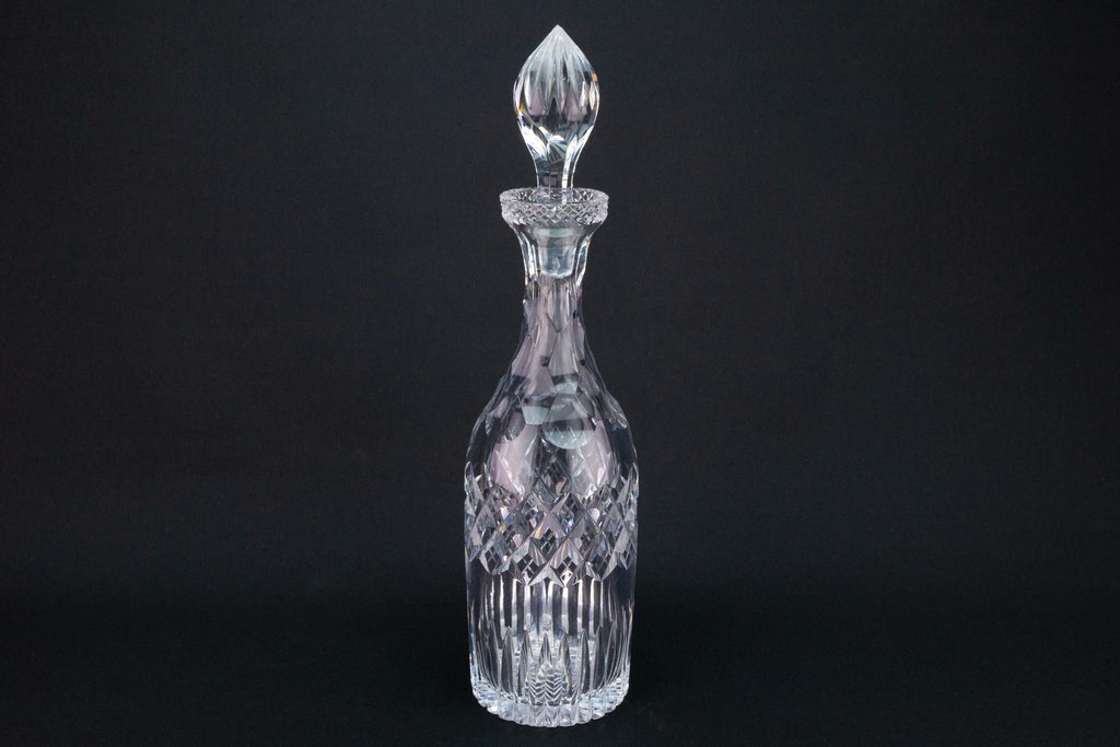 Tall Cut Glass Wine Decanter