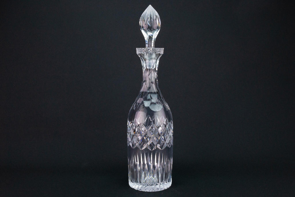 Tall Cut Glass Wine Decanter