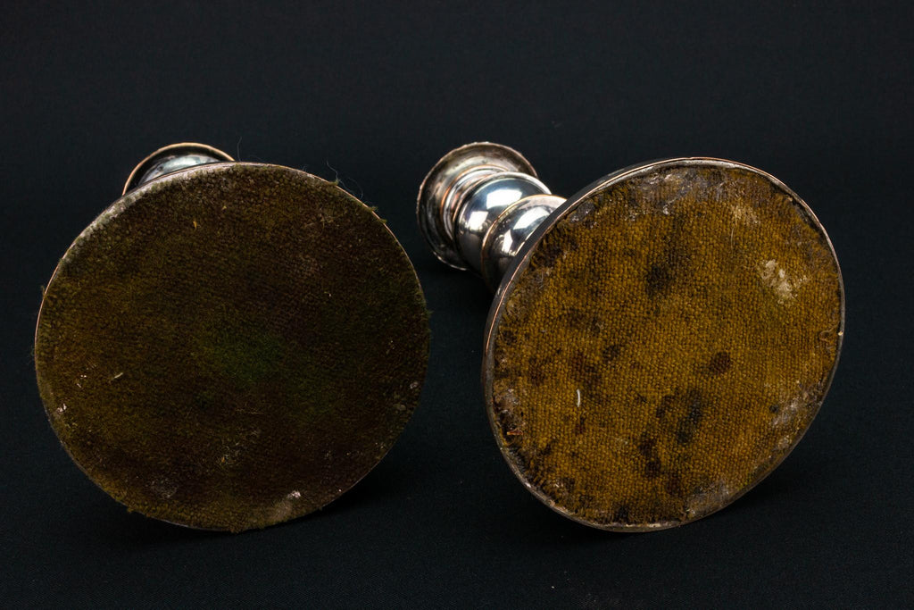 Silver Plated Extending Candlesticks, English 1820s