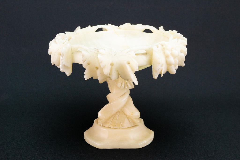 Alabaster Tazza with Grapes and Dolphins