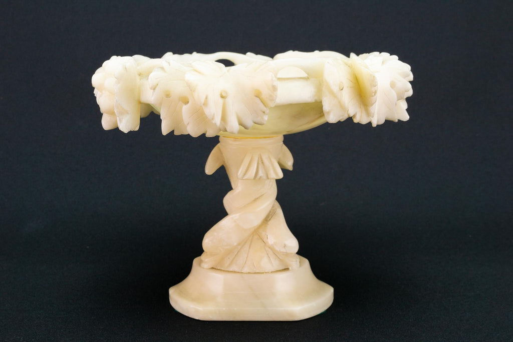 Alabaster Tazza with Grapes and Dolphins