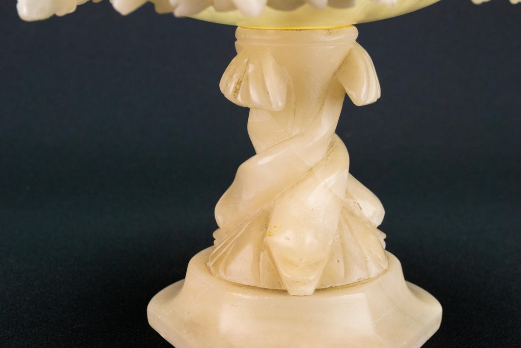 Alabaster Tazza with Grapes and Dolphins