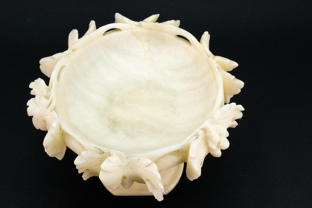 Alabaster Tazza with Grapes and Dolphins